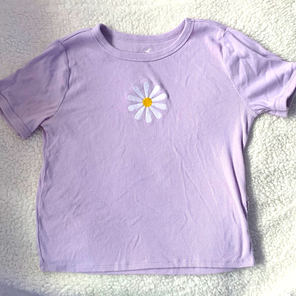 Purple hollister ribbed tee! 💜